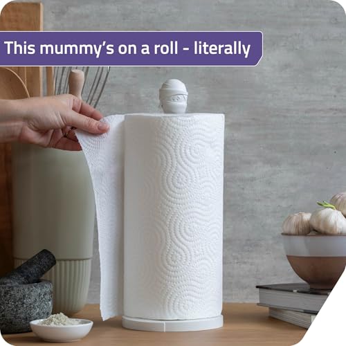 Peleg Design Tangled Joe - Fun Kitchen Gadget, Cute Paper Towel Holder with Mummy Design, Cool and Decorative Kitchen Roll Stand for Halloween & Everyday Use