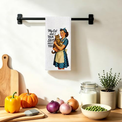 Jztco Funny Kitchen Towels, Funny Dish Towels for Women Mom - color: Multi 1576