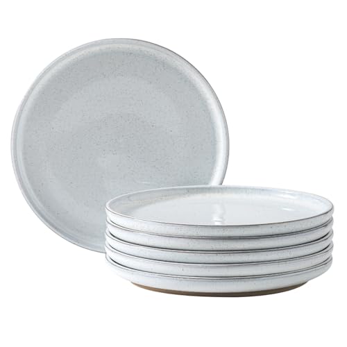 Ceramic Dinner Plates Set of 6,Stoneware 8 Inch,Microwave,Dishwasher and Oven Safe,Porcelain Dessert Plates for Pasta and Steak,Housewarming Gift,Dishes for Kitchen,Scratch Resistant,White - color: White, size: 8 Inch(6 PC)