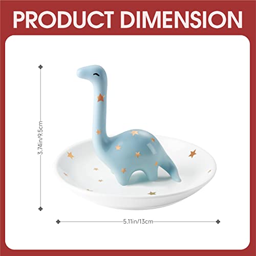 PUDDING CABIN Dinosaur Ring Holder for Jewelry, Gifts for Women Girls Birthday Wedding Graduation Valentines Bday Gift, Jewelry Dish Tray for Rings Bracelets Necklace Organizer - style: Dinosaur