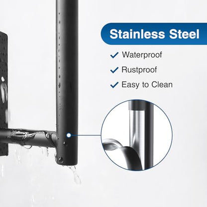 Paper Towel Holder,Self-Adhesive or Drilling， Matte Black, 1 Pack | SUS304 Stainless Steel,Kitchen Roll Dispenser Under Cabinet，Wall Mounted Rack - color: Black