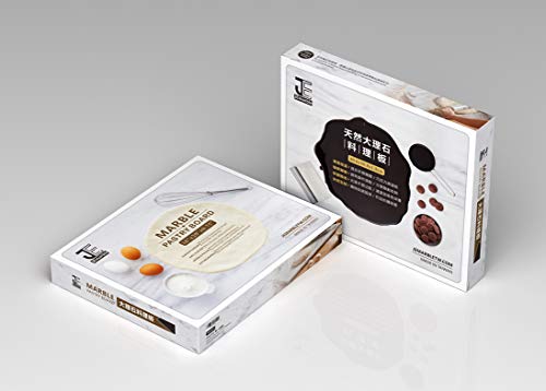 JEmarble Pastry Board 16x20 inch Set with Rolling Pin/Wooden Handles 18 inch(White) Non-Slip Rubber Feets for Stability Perfect for Keep the Dough Cool and Chocolate Tempering(Premium Quality) - size: 20"L x 16"W (Set with Rolling Pin)