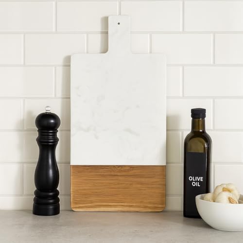 Personalized Charcuterie Boards Gift Set, Marble and Wood Cheese Board Set with Handle, Custom Cutting Board Charcuterie Board, Charcuterie Boards With Handle