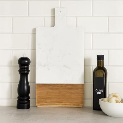 Personalized Charcuterie Boards Gift Set, Marble and Wood Cheese Board Set with Handle, Custom Cutting Board Charcuterie Board, Charcuterie Boards With Handle