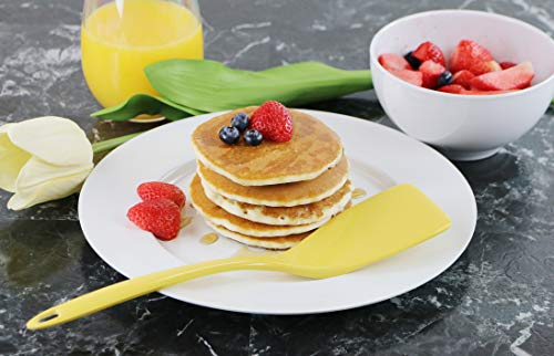 Spatula, Turner for Non-stick pans, Heat Resistant, BPA Free Melamine Utensil with Ergonomic Handle, 11 inch, Set of 6 by Reston Lloyd, Lemon - color: Lemon, size: 100% Melamine Spatula, Set of 6