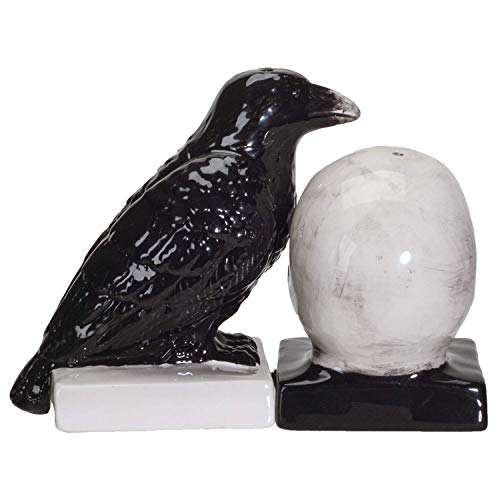 Pacific Giftware Quoth The Raven Halloween Ceramic Salt and Pepper Shakers Set