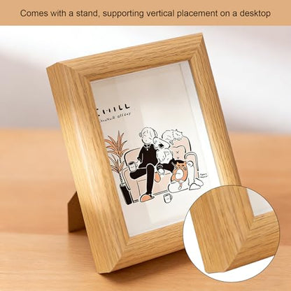 2x3inch Mini Picture Frames Set of 2,Wood Photo Frame for Fujifilm Instax