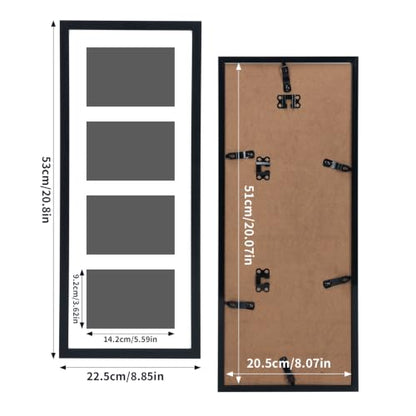 WIFTREY 2 Pack 4x6 Picture Frames Collage with 4 Openings, Display Eight 4 x 6 Photo Pictures for Wall Mounting, Black - color: Black, size: 4 Openings - 2 Pack