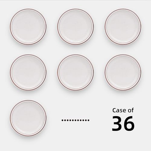 Stoneware Narrow Rim Brown Speckle, Plate 5.5", Case of 36 - color: Brown Speckle, size: Plate 5.5"