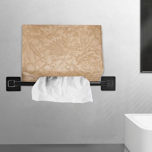 Leather Cover for Disposable Paper Hand Towel Box, Compatible with Kleenex Paper Hand Towel(1-Carved Beige) - color: 1-carved Beige