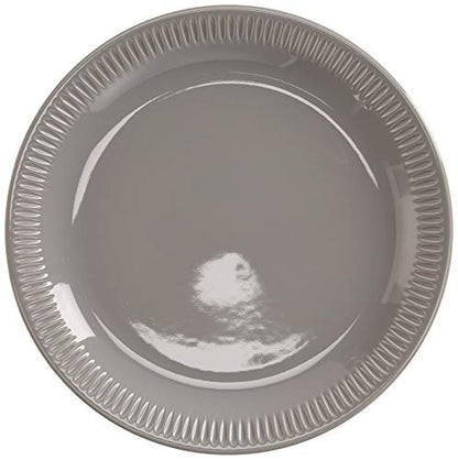 Lenox Gray Profile Stoneware 4-Piece Dinner Plate Set, 6.00 LB (892139) - size: 6.00 LB, style: Dinner Plates, Set of 4