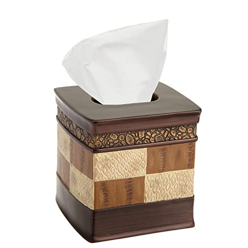 Resin Tissue Box Cover for Modern Home Decor - Minimalist Square Tissue Box Holder for Guest Room, Bedroom, Bathroom, Tabletop & Office - Durable and Aesthetic Tissue Holder, Zambia - color: Zambia