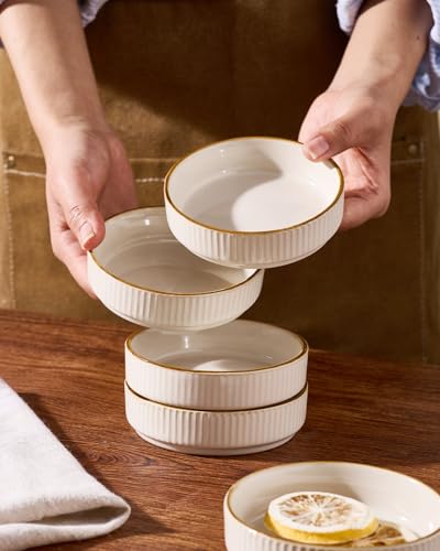 famiware Ceramic Soy Sauce Dish, 4oz Dipping Bowls Set of 8, White | Individual Dip Sauce Cups/Dishes/Plates, Small Serving Bowls for Side Dishes, Condiments, Sushi, Appetizers, Reactive Glaze - color: White, size: 8pcs