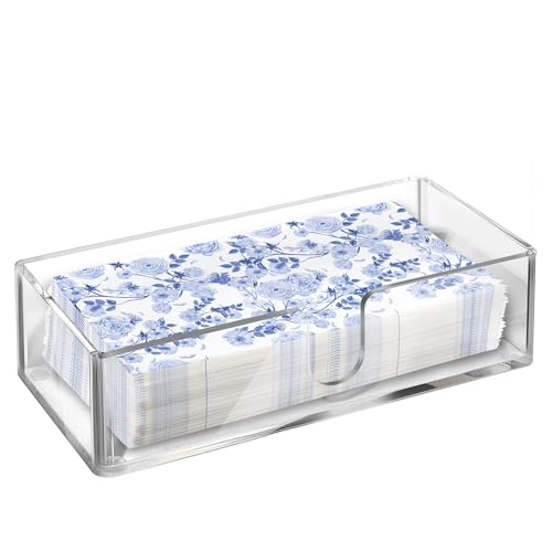 Acrylic Paper Towel Holder, Clear Countertop Napkin Dispenser | Trifold, Multifold, C-Fold Towels & Napkins - color: Z - Acrylic Small, size: Guest Towel Holder