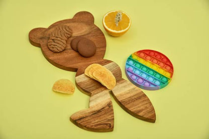Sophia Art 100% Acacia Wooden Chopping Board, Butcher Block for Vegetables, Cafe and Restaurant, Serving Board,Charcuterie Board Cutting Board, Brown (Bunny Board, 15"L x 7"W) - color: Bunny Board, 15"L x 7"W