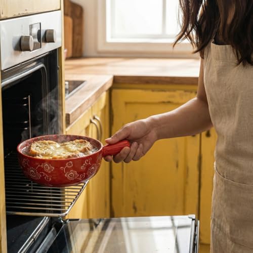 Boho Floral Ceramic Soup Bowls with Handles, 21oz Microwave Oven Safe Set of 4 for Stew, Pasta and Chili - color: Flower