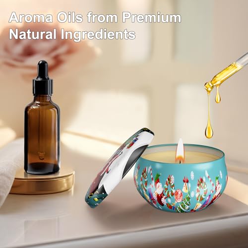 Christmas Candles Gifts Set for Women, 12 Bulk Scented Candles | Home Aromatherapy, Strongly Fragrance, Long Lasting, Portable Travel Tin for Spa Bath Yoga - color: SC05