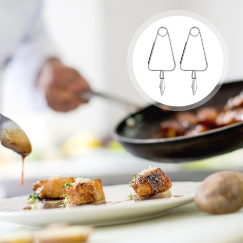 Ipetboom Stainless Steel Snail Tongs Escargot Eating Tools Food Serving Clip Clamp with Ergonomic Curved Handle Heat Resistant Tableware for Serving Snails 2 Pcs 6.29 X 1.96 X 1.57 in - color: 2pcs