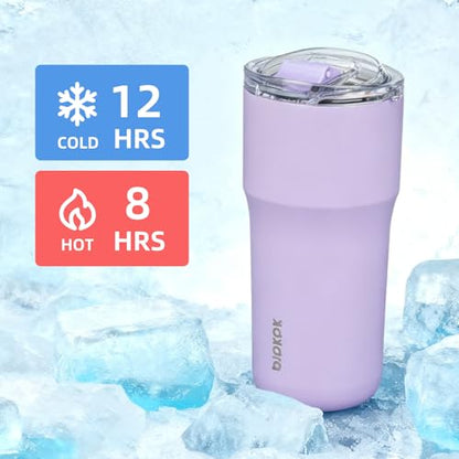 BJPKPK 20oz Spill Proof Coffee Tumbler, Insulated Stainless Steel Cup | Double Wall Vacuum, Leakproof Lid, Keeps Hot/Cold/Iced, BPA Free, Dishwasher Safe, Cupholder, Travel, Haze Blue - color: Haze Blue