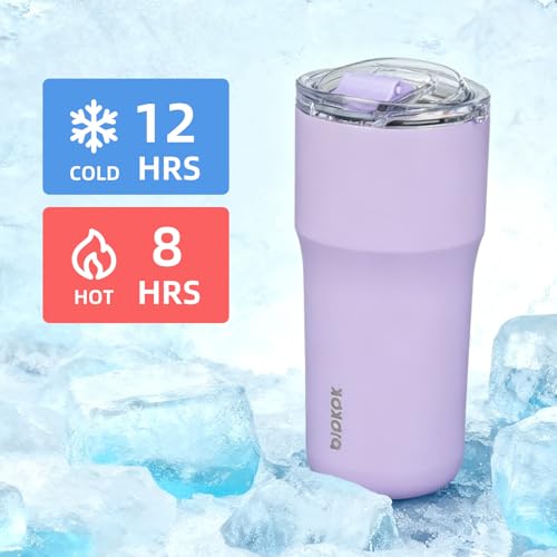 BJPKPK 20oz Spill Proof Coffee Tumbler, Insulated Stainless Steel Cup | Double Wall Vacuum, Leakproof Lid, Keeps Hot/Cold/Iced, BPA Free, Dishwasher Safe, Cupholder, Travel, Dark Green - color: Dark Green