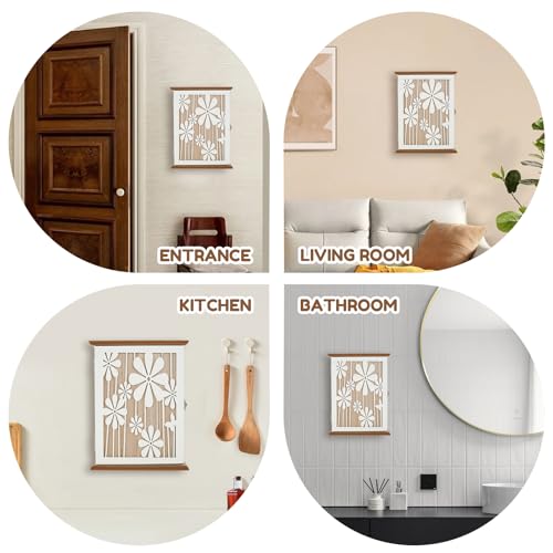 US Wooden Key Box Wall Mount Wooden Key Holder Decorative Wall Key Hanger with 6 Key Hooks Rustic Key Cabinet Key Organizer Entryway Key Holder for Wall Entryway Hallway(Style 1) - size: Style 1