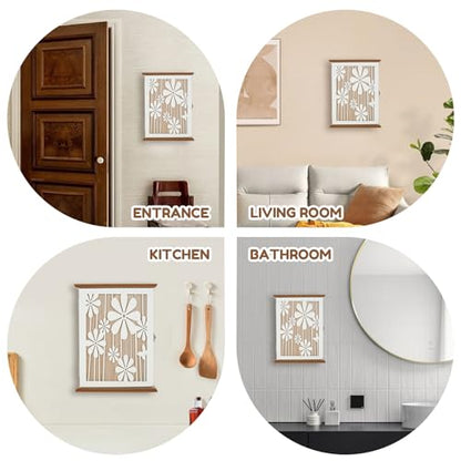 US Wooden Key Box Wall Mount Wooden Key Holder Decorative Wall Key Hanger with 6 Key Hooks Rustic Key Cabinet Key Organizer Entryway Key Holder for Wall Entryway Hallway(Style 1) - size: Style 1