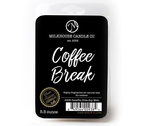 Milkhouse Coffee Break Soy Wax Melts for Wax Warmer, 5.5 oz | Clean-Burning, Premium Fragrance Oil, Made in the USA - color: Coffee Break