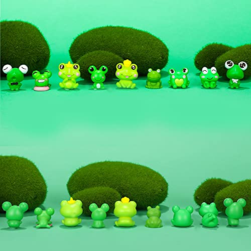 Jetec 45 Pcs Mini Resin Frog Bulk Figurines Frogs Hide Cute Miniature Garden Accessories Resin Animals Model Landscape Cupcakes Decoration DIY for Home Christmas Party Supplies Cake Topper Decor