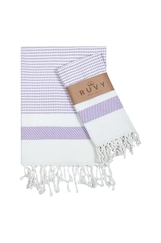 Ruvy Home Basics Turkish Hand Towels for Bathroom Set of 4 | 18"x40", Cotton | Decorative Towel for Bathroom, Kitchen, Dishcloth, Tea, Yoga, Face, Gym - Lavender - color: Lavender, size: Modern - 4 Pack