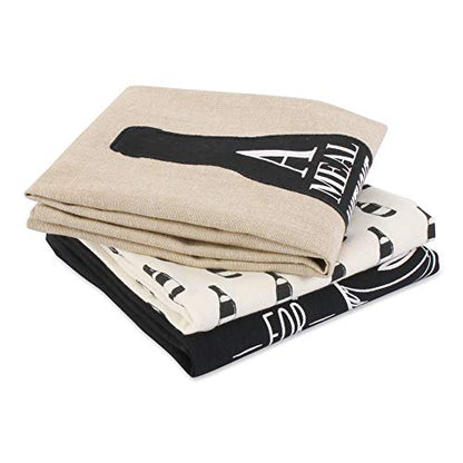 DII Wine & Sunshine Summer, Tabletop Collection, Dishtowel Set - color: Wine & Sunshine, size: 18x28"