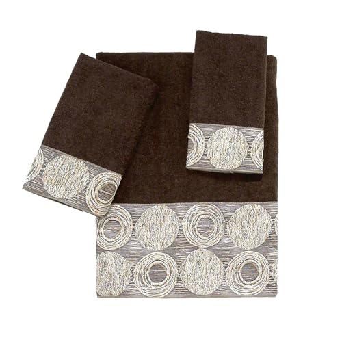 Avanti Linens - 3pc Towel Set, Soft & Absorbent Cotton Towels (Galaxy Collection, Mocha) - color: Mocha, size: 3-Piece Towels