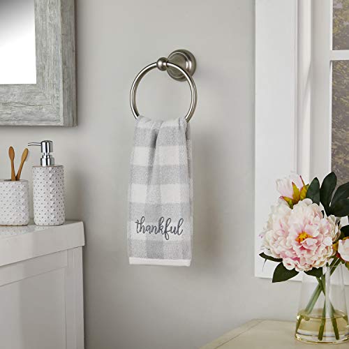 SKL Home by Saturday Knight Ltd. Thankful Plaid Hand Towel (2-Pack), Gray - color: Thankful Plaid