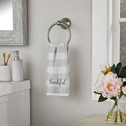 SKL Home by Saturday Knight Ltd. Thankful Plaid Hand Towel (2-Pack), Gray - color: Thankful Plaid