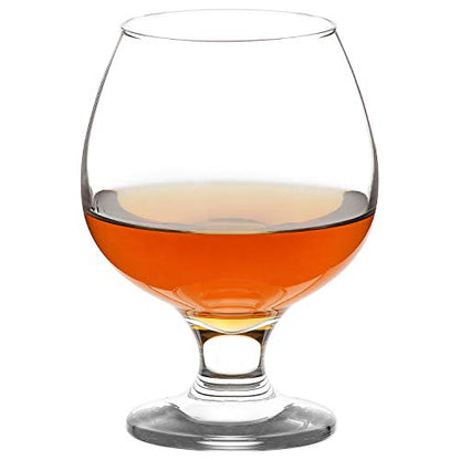 LAV Brandy Snifters Glass Set | Dishwasher Safe, Short Stem Balloon Glasses, Glass Goblets for Spirits, Bourbon Whiskey, Cognac, Scotch, Beer Tasting Glasses | 13.25 oz | Set of 4 - style: Brandy Snifters