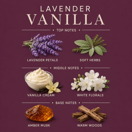 Affinati Lavender Vanilla 17 oz 3-Wick Luxury Soy Blend Candle