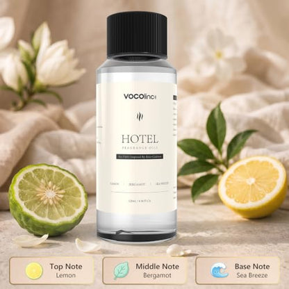 VOCOlinc Hotel Collection Diffuser Oil - Ritz-Carlton - Inspired by Luxury Five Star Hotel Lobby Scent Oil for Waterless Oil Diffusers, Luxurious Scents of Lemon, Bergamot, and Sea Breeze (4.06 OZ)