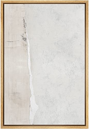 SIGNWIN Framed Canvas Print Wall Art Gray Tan Watercolor Pastel Color Field Abstract Shapes Illustrations Modern Art Decorative Contemporary Chic for Living Room, Bedroom, Office - 24"x36" Natural - color: A015-2202-m04, size: 36"L x 24"W