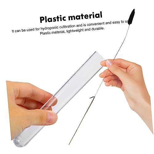 GLEAVI 2 Sets Hanging Test Tube Hydroponic Plant Vases for Indoor Wall Decor Plastic Propagation Stations Air Plant Holders for Home and Office