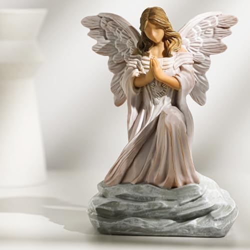 Guardian Angel Statue with Praying Hands - Sympathy, Remembrance, Healing, and Mother’s Day Resin Collectible Decorations for Home, Mom, Grandma