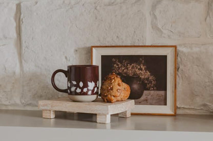 Sweet Water Decor Fall Leaves Coffee Mug, 14oz Stoneware Cute Autumn Cup | Autumn Leaf Design, Coffee, Tea & Cider Cup, Cozy Fall Gift For Thanksgiving & Housewarmings, Microwave & Dishwasher Safe - style: White Leaves