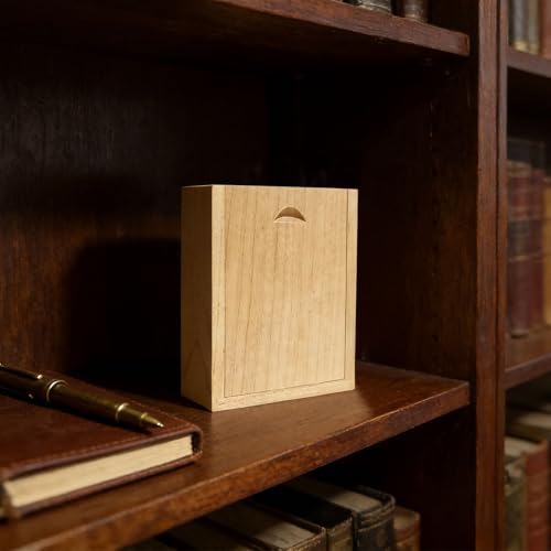 3.19" x 2.64" x 1.02" Inch Small Wood Gift Box with Sliding Lid, Sliding Top Tiny Wooden Keepsake Box USB Box for Wedding Gift, Elegant Present | Handcrafted Wood Box for Rings, Earrings(Maple Box) - color: Maple (3.19")