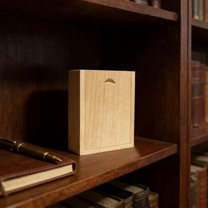 3.19" x 2.64" x 1.02" Inch Small Wood Gift Box with Sliding Lid, Sliding Top Tiny Wooden Keepsake Box USB Box for Wedding Gift, Elegant Present | Handcrafted Wood Box for Rings, Earrings(Maple Box) - color: Maple (3.19")