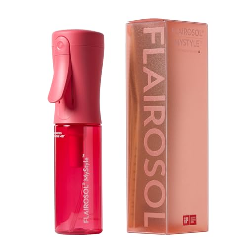 FLAIROSOL MyStyle Travel Continuous Spray Bottle, 3.04oz/90ml, Pink | Ultra fine continuous mist for face, hairstyling, salon, cleaning, beauty, toners, hydration & makeup - color: Pink, style: 1 Pack