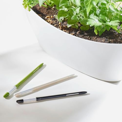IPPINKA Sustee Aquameter - Large - Black - Bundle of 12 - Leave-in Soil Moisture Meter for Potted Plants - Plant Water Sensor - Refillable