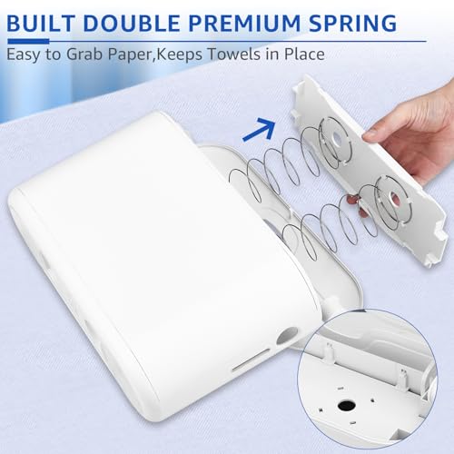 Countertop Paper Towel Holder Dispenser,White-M | Commercial Paper Towel Dispenser,Multifold Trifold Z-Fold Paper Towel Holder,Napkin Holder Dispenser - color: White-m