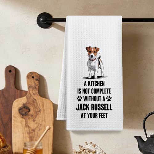 Funny Jack Russell Kitchen Towels, Absorbent Microfiber Decorative Dish Cloth Tea Towel, Waffle Soft Hand Towels for Kitchen Home Bathroom, Dog Lover Gifts 1 - color: Lm 318