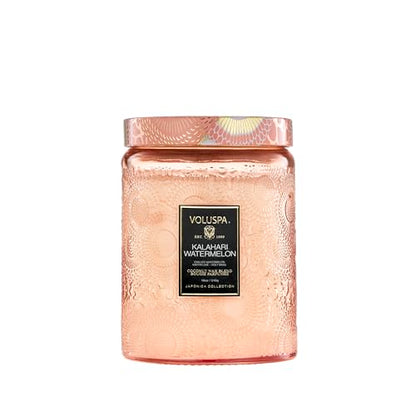 Voluspa Kalahari Watermelon, Large Candle Jar, 18 oz, 100 Hour Burn Time, Coconut Wax for Clean Burning, Handcrafted in the USA - color: 13 - Kalahari Watermelon