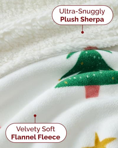 Christmas Sherpa Blanket Throw Size, Reversible Blanket - Nutcracker, 50x60 | Super Soft Double Sided Throw for Bed, Sofa, Couch, Reversible Sherpa Fleece Blanket, Thick, Warm, Plush, Xmas Winter Bedding - color: 05 - Nutcracker