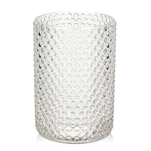 Clear Glass Cylinder Vase for Flowers, 5.5" x 4" Thickened Votive Candle Holder Transparent Modern Hydroponic Ornament for Home Living Room Wedding Centerpieces Office Table Decor - color: 5.5" X 4" Clear Color