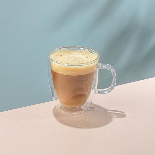 JoyJolt Savor Double Wall Insulated Glasses - Coffee Mugs (Set of 2) - 13.5-Ounces - style: Coffee Cups